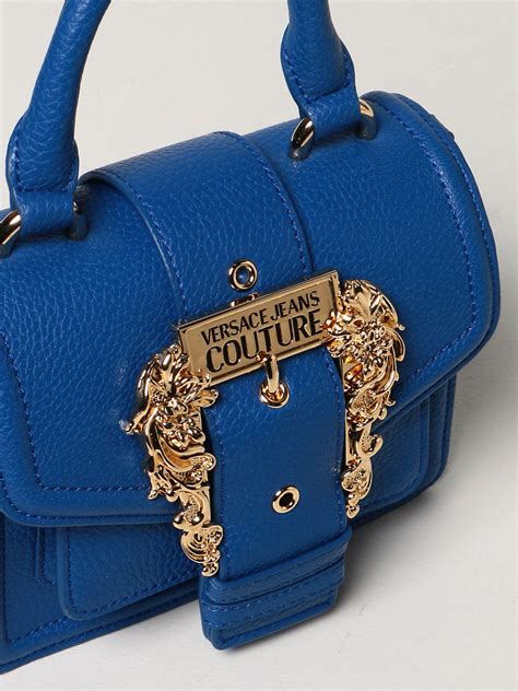 versace womens bag blue with studs|Versace handbags.